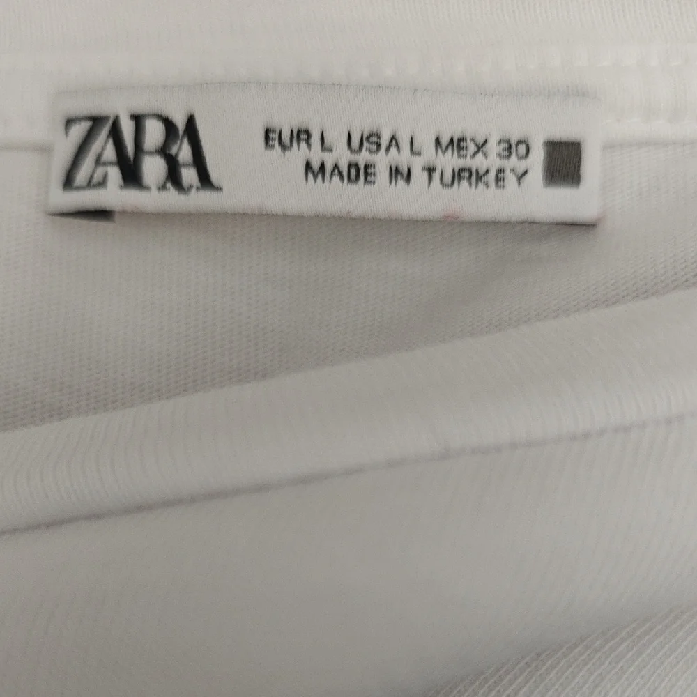 Zara White T-Shirt - Picture 5 of 6